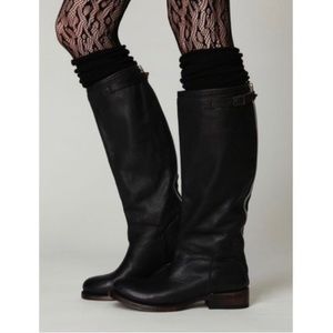 ASH Scott Destroyer Black Leather Boots, Size 38